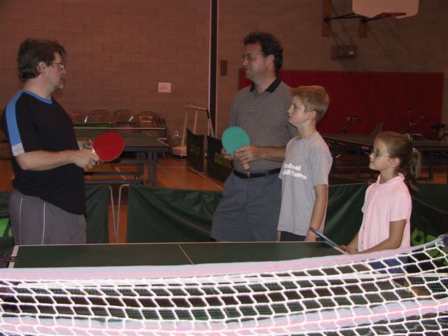 Coach Dave teaching table tennis